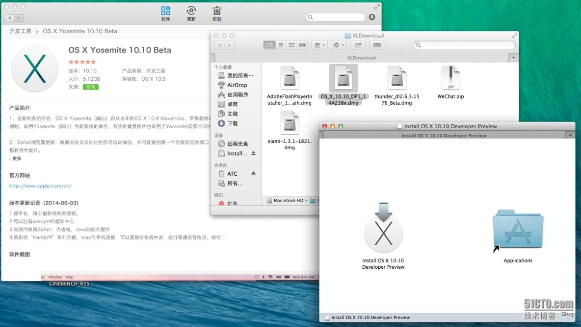MAC OS X Yosemite安装与试用