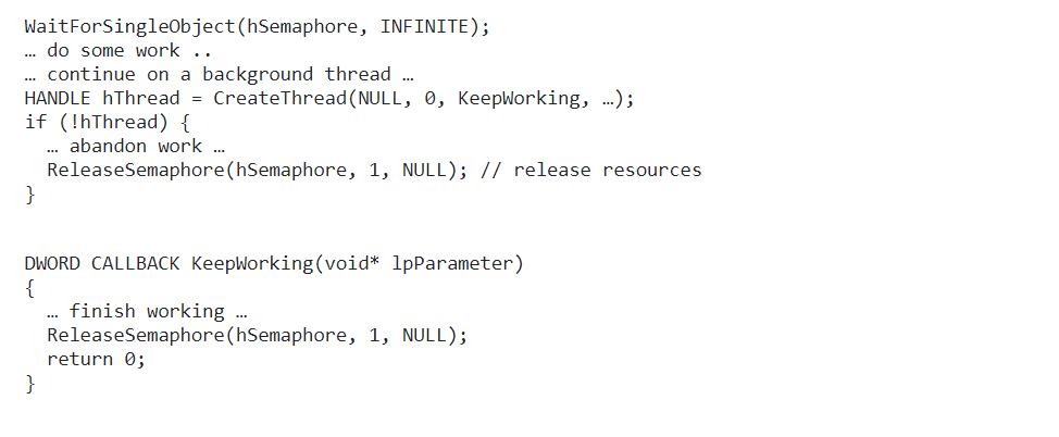信号量对象没有所有者，你明白了吗？