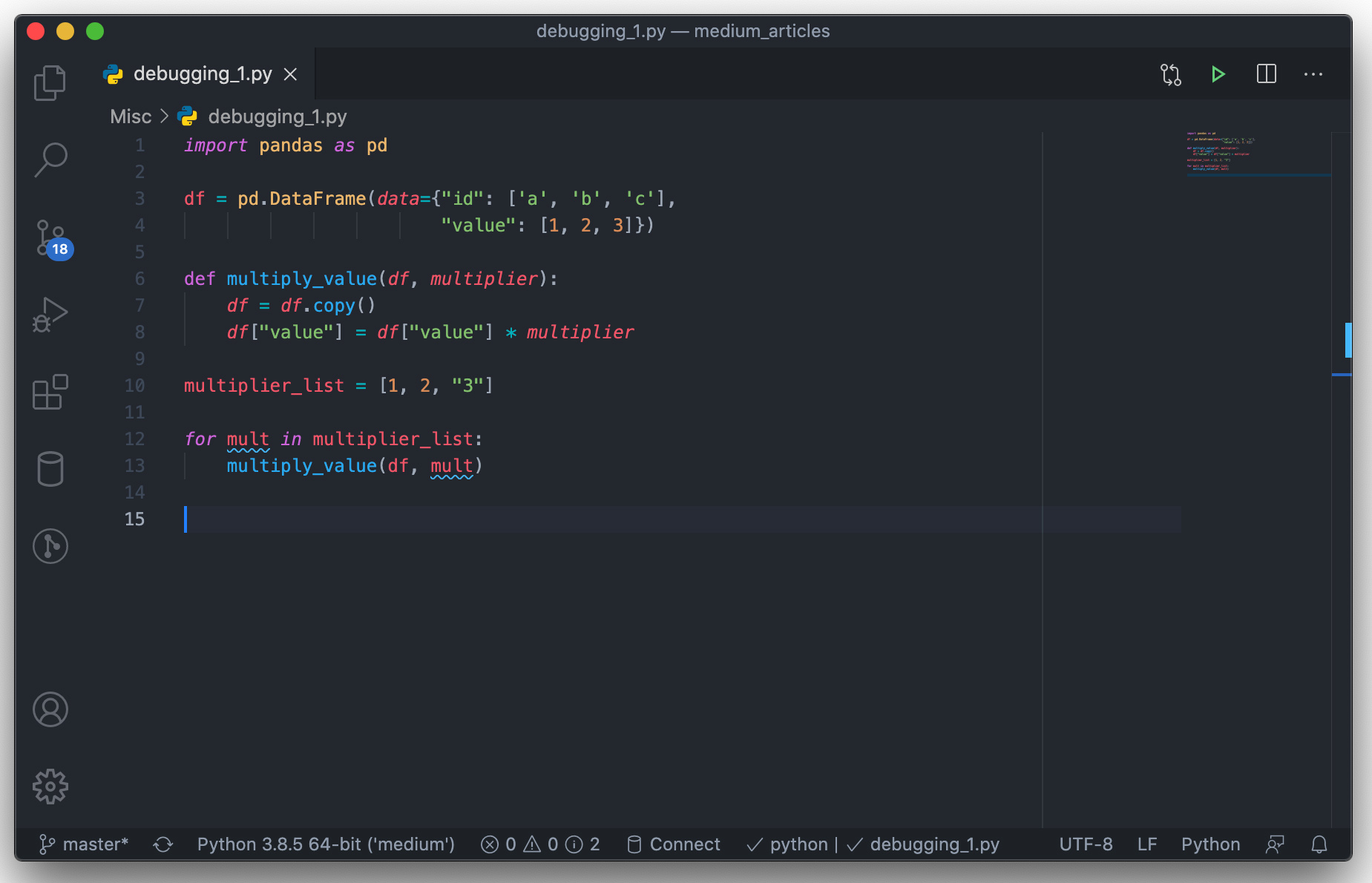 如何在VS Code 中调试 Python 脚本？