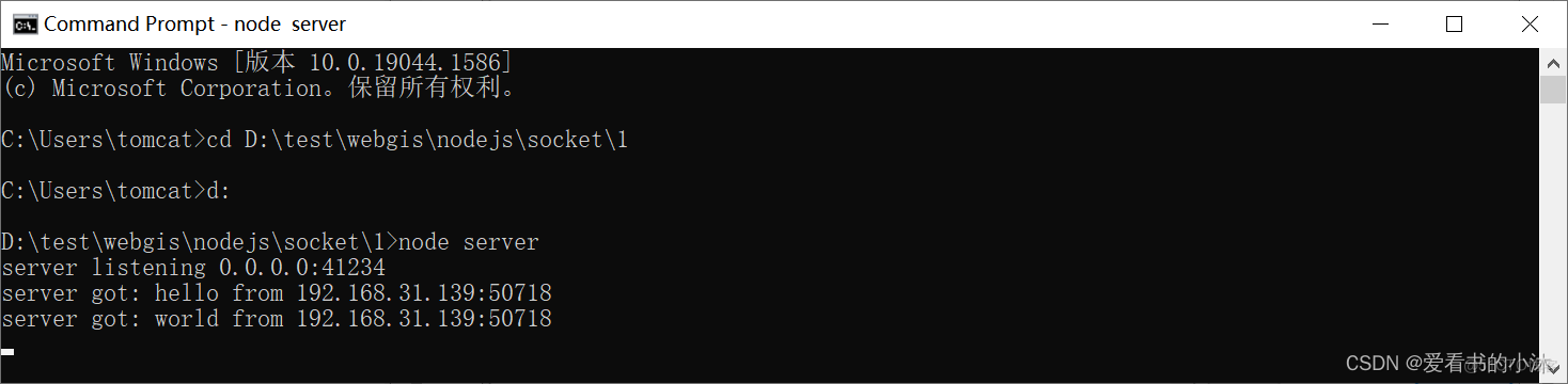 【nodejs开发】nodejs实现socket网络通信