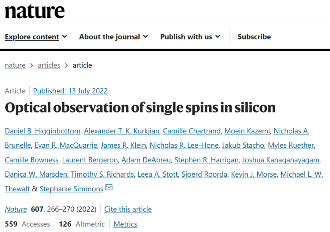 一块硅芯片上造出15万量子比特：单自旋的首次光学检测登上Nature