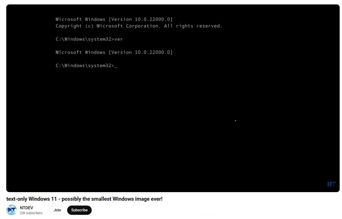100MB-开发者成功将系统改为纯命令行模式-Win11-Tiny11-精简-安装镜像小于