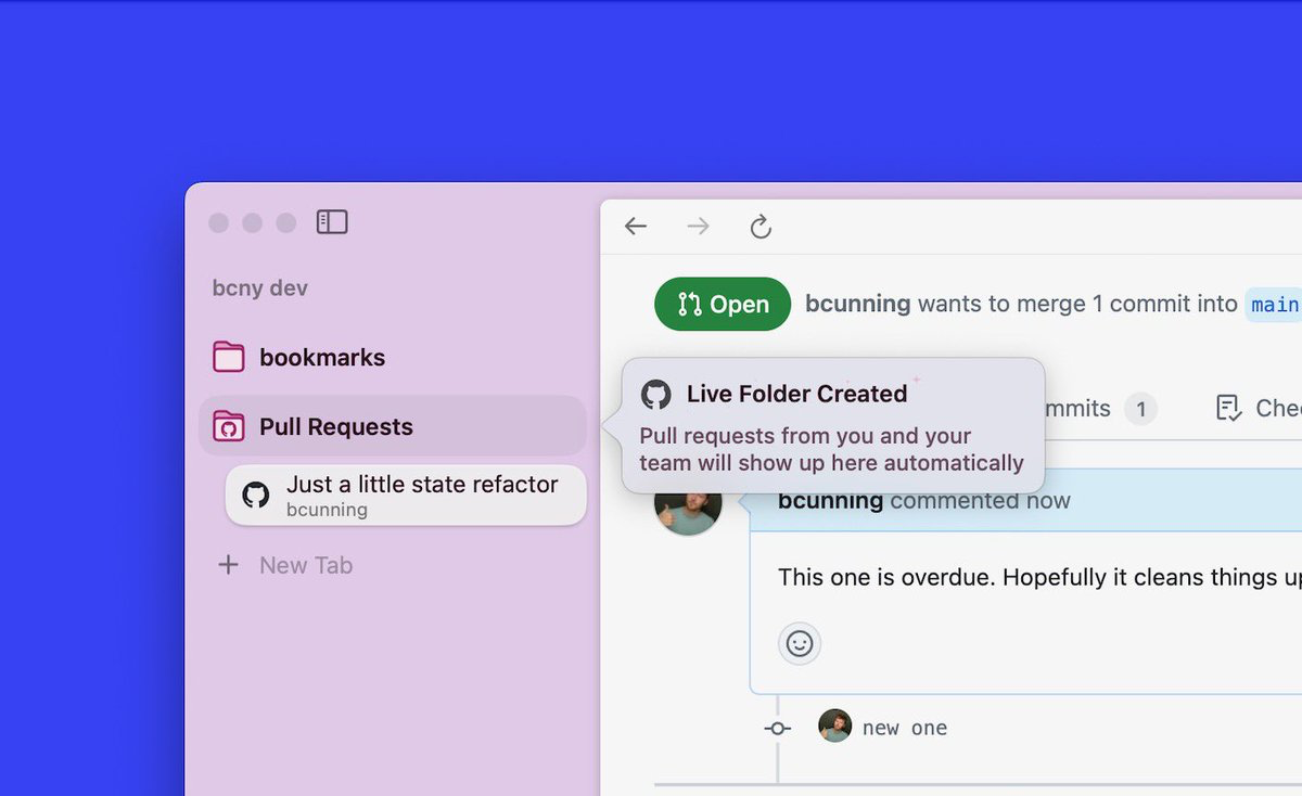 选项卡自动更新文件夹内容-浏览器引入实时文件夹功能-Arc