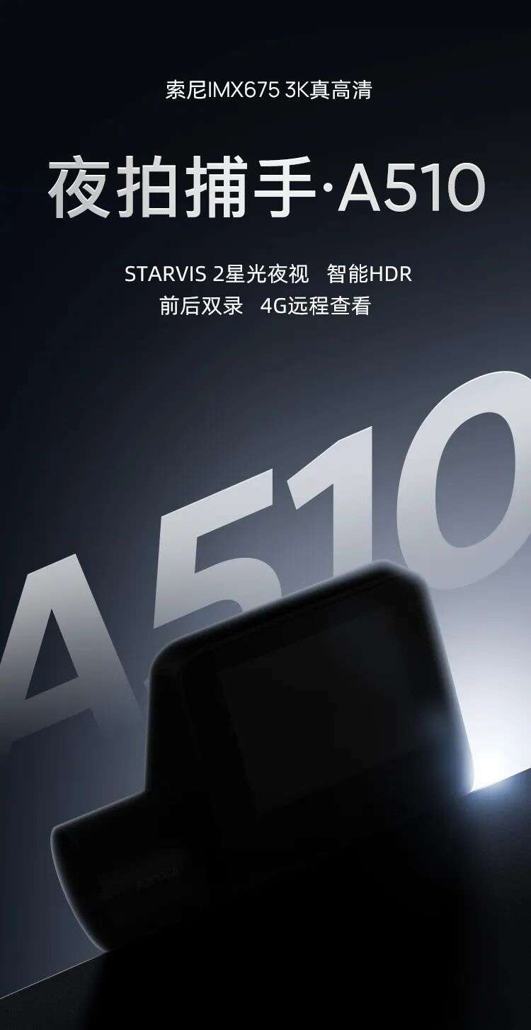 日发布-将于-车牌夜拍捕手-迈行车记录仪新品-70-5-A510-月-9